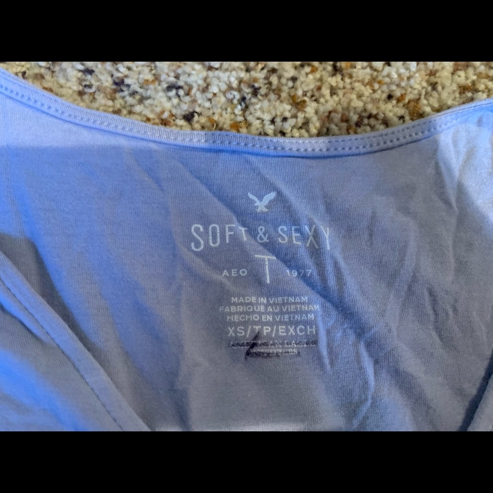 aerie boho periwinkle bell-sleeved blouse - Picture 5 of 5